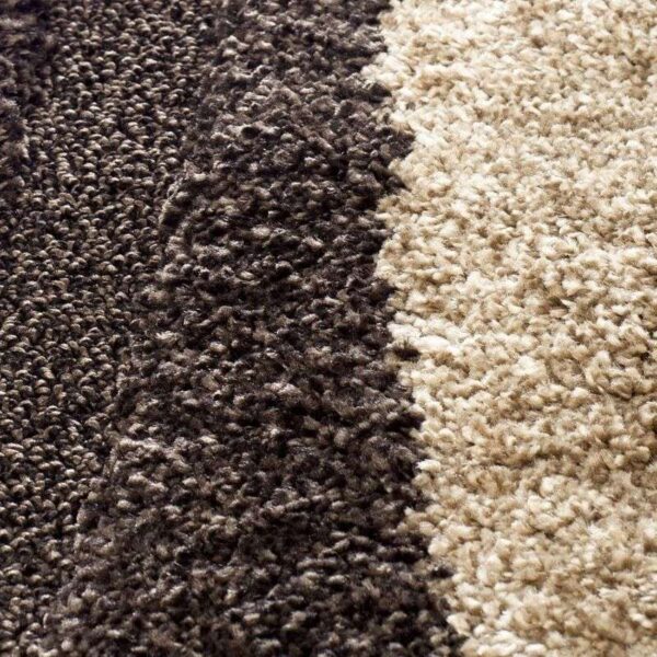 TAUKIR CARPETS Handmade 3D Edge Collection Super Soft Microfiber & Polyester Silk Touch Rectangular Rugs, Size 5X7, Feet Color, Brown - Image 3