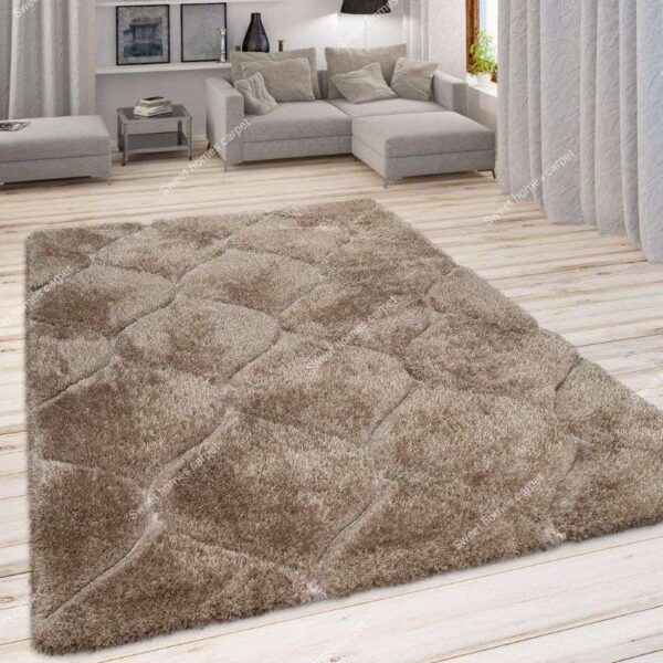 TAUKIR CARPETS Handmade Collection Microfiber Silk Touch Rugs, Size 5x7,feet Color, Shadow Mix