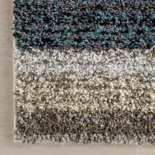 TAUKIR CARPETS Handmade Mixture Collection Microfiber Silk Touch Rugs, Size 5x7,feet Color, Teal Blue - Image 3