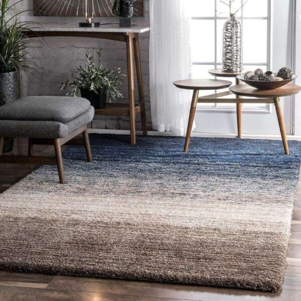 TAUKIR CARPETS (Size 5x7,feet) Handmade 3D Edge Collection Microfiber & Polyester Silk Touch Rugs, Color, Smoke