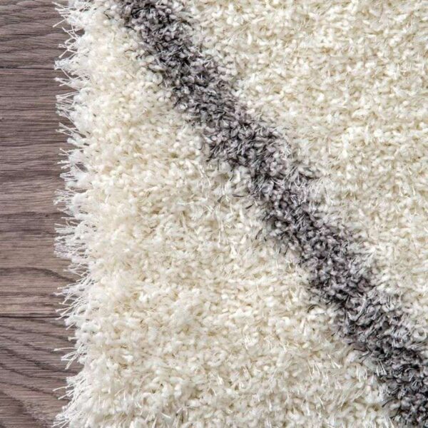 TAUKIR CARPETS Carpets For Living Room Size 5X7 Feet Handmade 3D Edge Collection Microfiber Silk Touch Rugs, Color, Grey Ivory, Rectangular - Image 3